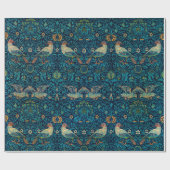 William Morris Birds Art Nouveau Floral Pattern Geschenkpapier (Flach)
