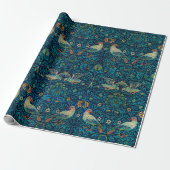 William Morris Birds Art Nouveau Floral Pattern Geschenkpapier (Ungerollt)
