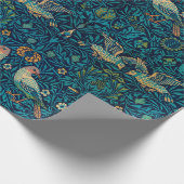 William Morris Birds Art Nouveau Floral Pattern Geschenkpapier (Ecke)