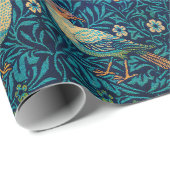 William Morris Birds Art Nouveau Floral Pattern Geschenkpapier (Rolleneckpunkt)