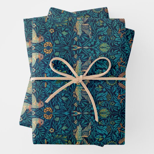 William Morris Birds Art Nouveau Floral Pattern Geschenkpapier Set (Beispiel)