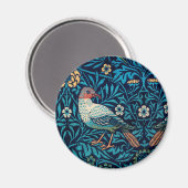 William Morris Birds Art Nouveau Floral Pattern Magnet (Vorderseite/Rückseite)