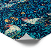 William Morris Birds Art Nouveau Floral Pattern Poster (Ecke)