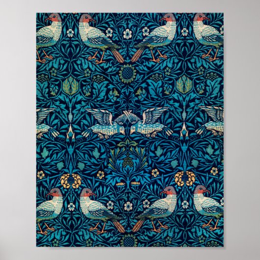 William Morris Birds Art Nouveau Floral Pattern Poster (Vorne)