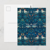 William Morris Birds Art Nouveau Floral Pattern Postkarte (Vorne/Hinten)