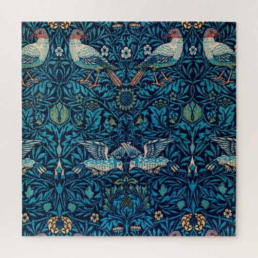 William Morris Birds Art Nouveau Floral Pattern Puzzle (Vertikal)
