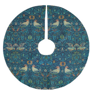William Morris Birds Art Nouveau Florales Muster Polyester Weihnachtsbaumdecke