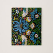 William Morris Birds Blume Strawberries Fine Puzzle (Vertikal)