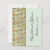 William Morris Birds & Blume Wedding RSVP Cards (Rückseite)