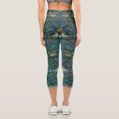William Morris Birds & Floral Pattern Capri Leggings (Rückseite)