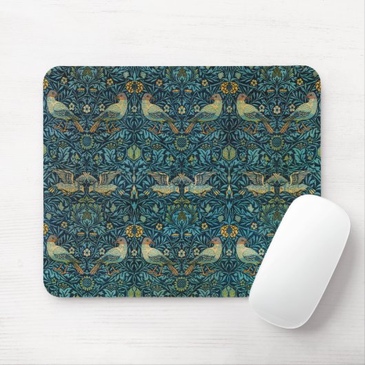 William Morris Birds & Floral Pattern Mousepad (Mit Mouse)
