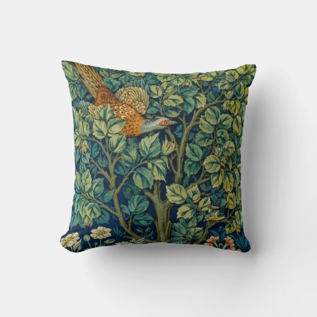 William Morris Birds in einem Baum Kissen (Vorderseite)