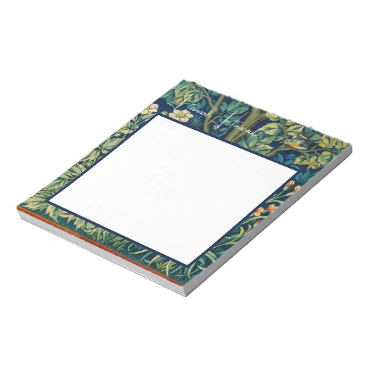 William Morris Birds in einem Baum Notizblock (Rotiert)