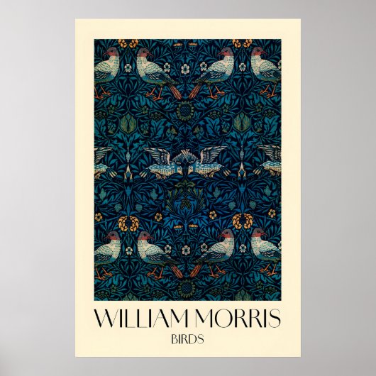 William Morris Birds Pattern  Matte Art Print Poster (Vorne)