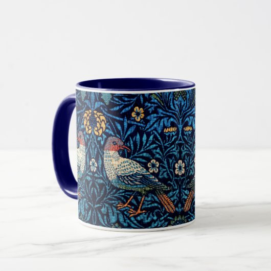 William Morris Birds Textile Pattern Tasse (Vorderseite Links)