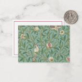 William Morris, Birds und Pommenates - Green Mitteilungskarte (Vorderseite/Rückseite Beispiel)