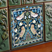 William Morris Birds und Tulips Art Nouveau Fliese