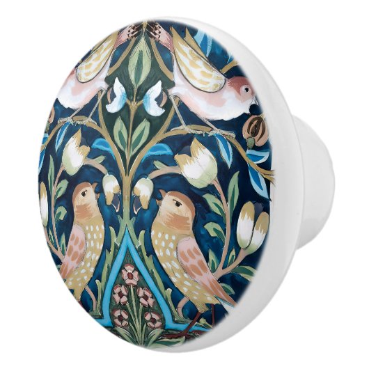 William Morris Birds und Tulips Art Nouveau Keramikknauf