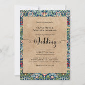 William Morris Birds Wedding Einladung (Vorderseite)