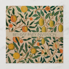 WILLIAM MORRIS BIRTHDAY PARTY INVITATION EINLADUNG