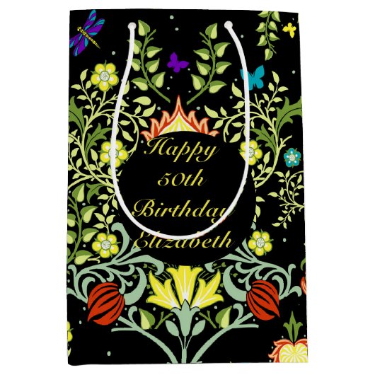 William Morris Birthday Party Mittlere Geschenktüte (Vorderseite)