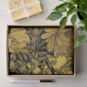 William Morris Black and Gold Floral Pattern Seidenpapier (Geschenk)
