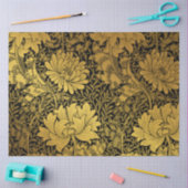 William Morris Black and Gold Floral Pattern Seidenpapier (Basteln)