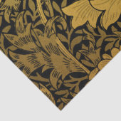 William Morris Black and Gold Floral Pattern Seidenpapier (Ausschnitt)