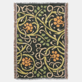 William Morris Black Floral Art Design Decke (Vorderseite Vertikal)