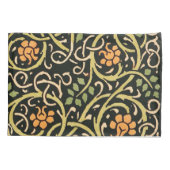 William Morris Black Floral Art Design Kissenbezug (Rückseite)