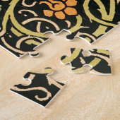 William Morris Black Floral Art Design Puzzle (Seite)