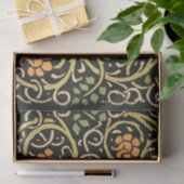 William Morris Black Floral Art Design Seidenpapier (Geschenk)