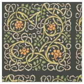 William Morris Black Floral Art Design Stoff (Nahaufnahme)