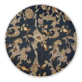 William * Morris Black und Gold Keramikknauf (Vorderseite)