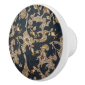 William * Morris Black und Gold Keramikknauf (Rechts)