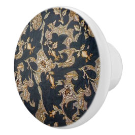 William * Morris Black und Gold Keramikknauf