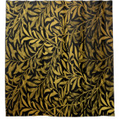 William Morris Black und Gold Willow Bough Duschvorhang (Vorderseite)