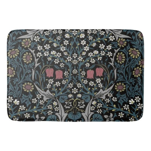 William Morris Blackthorn Floral Art Nouveau Badematte (Vorderseite)