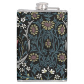 William Morris Blackthorn Floral Art Nouveau Flachmann (Rückseite)