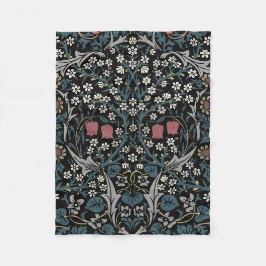 William Morris Blackthorn Floral Art Nouveau Fleecedecke (Vorderseite)