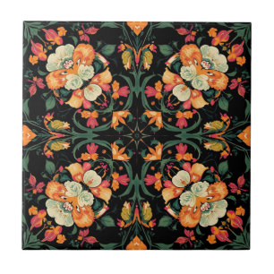 William Morris Blackthorn Floral Art Nouveau Fliese