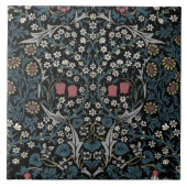 William Morris Blackthorn Floral Art Nouveau Fliese (Vorderseite)
