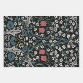 William Morris Blackthorn Floral Art Nouveau Geschenkpapier Set (Vorderseite 3)