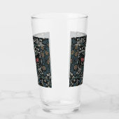 William Morris Blackthorn Floral Art Nouveau Glas (Links)