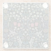 William Morris Blackthorn Floral Art Nouveau Glasuntersetzer (Rückseite)