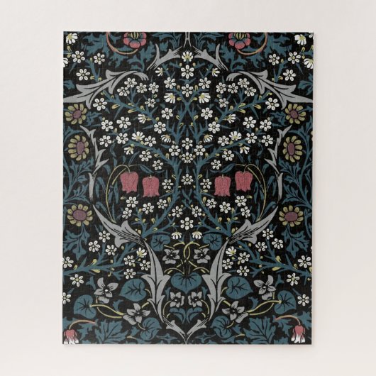 William Morris Blackthorn Floral Art Nouveau Hand- Puzzle (Vertikal)