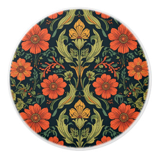 William Morris Blackthorn Floral Art Nouveau Keramikknauf