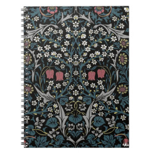William Morris Blackthorn Floral Art Nouveau Notizblock