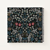 William Morris Blackthorn Floral Art Nouveau Notizblock (Rückseite)