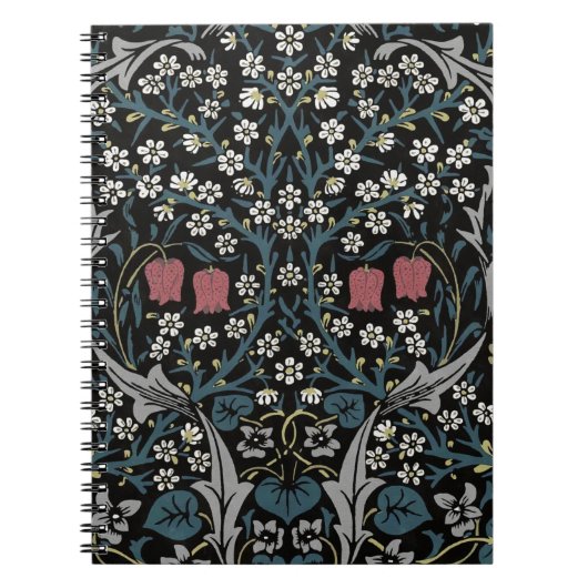 William Morris Blackthorn Floral Art Nouveau Notizblock (Vorderseite)